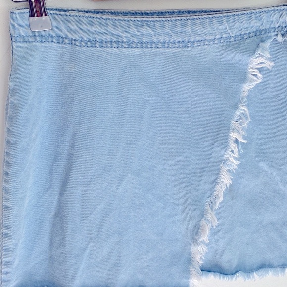 by the way. Kensington Denim Faux Wrap mini Skirt, Size XS - Picture 12 of 15